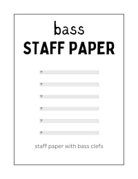 bass staff paper with bass clefs