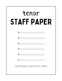 tenor staff paper with tenor clefs