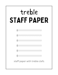 treble staff paper with treble clefs